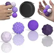 Silicone Magnetic Stress Balls Fidget Toys,4Pcs Large Attraction Textures Sensory Balls with Silicone Shell for for Adults,Silent Fidget Toys for Women,Teens