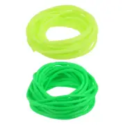 Rubber Cord Tube Hollow Pipe 16ft 1/8" Dia 1/16" Hole Tubing Chartreuse, Green
