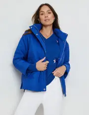 Katies Curved Split Hem Puffer Jacket