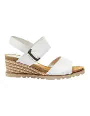 [Easy Steps] Terrace Sandals in White Leather