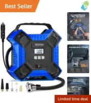 Metal Tire Pump with 10-Foot Cord: Portable Air Compressor for Emergencies