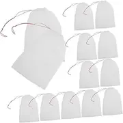 HIAKDOFT 20pcs Fruit Protection Mesh Bags for Trees Durable Fig Netting Bags with Drawstring Reusable Fruit Tree Netting for Bird Deterrence Garden Protection