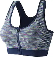 [zcgoxvn] front closure sports bras for women comfortable high support sports bra workout bra racerback workout bra high impact yoga bra