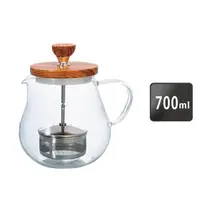 在飛比找momo購物網優惠-【HARIO】HARIO 橄欖木濾壓茶壺 700ml／TEO