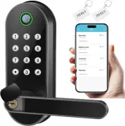 Keyless Entry Door Lock with Handle Fingerprint Smart Door Lock Code Passcod