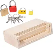 Totority Educational Toys for Boys and Girls 1 Set of Wooden Lock Learning Toys Toys for Toddlers Childproof Sliding Door Lock