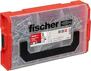 fischer 562928 FIXtainer PowerFast II Chipboard, Pre-Sorted Assortment Box with 700 Screws and 2 Bits, Countersunk Head, Partial, Full Thread and Torx Drive, Universal Set for Mounting DE, Silver