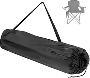 Hasanbar Camping Chair Replacement Bag for Coleman Portable Folding Chair Carry Bag with Shoulder Strap, Protective Carrying Chair Bag for Travel Outdoor Camping Sports, Black (Chair is Not Included)