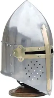 Armor Medieval Knight Sugar loaf Pot Helmet with Visor - 18 Gauge Steel SCA Read