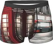 [QMNEHJ] Telephone Booth Men's Boxer Briefs Breathable Stretch Underwear Moisture-Wicking Trunks for Men