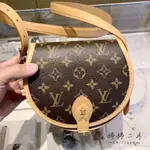 義大利製二手LOUIS VUITTON 路易威登 LV TAMBOURIN 老花 馬鞍包 單肩包 斜背包 M44860