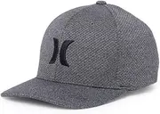 [Hurley] Icon Texture Baseball Cap (Dark Grey Heather/White) Small-Medium