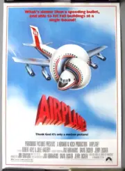 AIRPLANE! ORIGINAL ROLLED MOVIE POSTER MINI SHEET 17X24 LESLIE NIELSEN 1980
