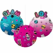 LOL SURPRISE Together 4 Eva PRISMATIC EMBELLISHED PAPER LANTERNS (3) ~ Birthday