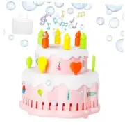 Bubble Machine, Automatic Birthday Cake Bubble Maker Blower with Solution for