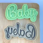 Baby Embosser Fondant Cutter Cookie Baby Shower Raise Up Cake Decoration Baby