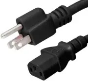 15 PACK LOT 4ft 5-15P - C13 Black Power Cord 18AWG 10A/1250W 125V 3-Prong 1.2M