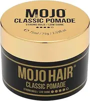 Mojo Hair Classic Pomade Hair Styling Product For Men Strong Hold-Low Shine (water based) All Day Style, Performance and Control Features Signature Luxury Fragrance, Washes Out Easily - No Residue 1x64g