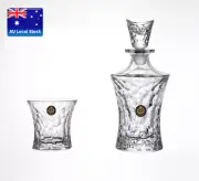 2 Piece Japanese Style Glass Whisky Gift Bar Set 1 Whisky Decanter + 1 Wine Cup