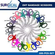 100 EMT Shears Scissor Bandage Paramedic EMS Supplies 5.5" 10 Color German Grade