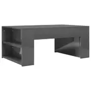 vidaXL Coffee Table High Gloss Grey Engineered Wood Accent Couch Sofa Table