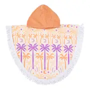 Bambury Kids/Children Shaped Poncho Towel w/ Hood & Fringe 60x75cm Luna Tree