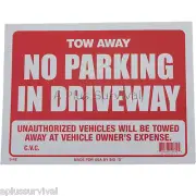 2 Pack - Tow Away No Parking 9"x12" Caution Sign Home Business Office Yard