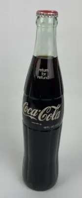1 Vintage Full Coca Cola Classic 16 Oz Bottle - Washington PA. Cameron Bottling