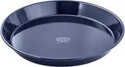 Dr. Oetker Baking Tray Ø 30 cm Back-Liebe EMAILLE, Cake Mould with Cut- & Scratch-Proof Enamel Seal, Round Pizza pan, tin for Delicious pies (Colour: Blue) (2361)