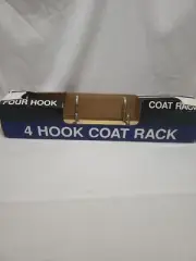 NIB Wall-Mounted Coat Rack Hooks WOOD METAL Entryway Organiser Hanger