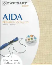 Zweigart Precut Stern-Aida 14 count Dark Beige 3706/3740