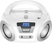Silva-Schneider 1901849 PCD 19.1 FM Radio, CD Player, AUX, Mains and Battery Operated, White