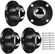 TEHAUX 4Pcs Adhesive Swivel Wheels Sturdy Caster Rollers for Furniture Appliances Easy Installation Rotation for Microwaves Makers Storage