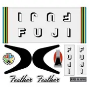 Fuji - Feather Pro - Black - BMX decal set - old school bmx