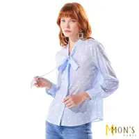 在飛比找ETMall東森購物網優惠-MONS 圓波點絲巾領襯衫
