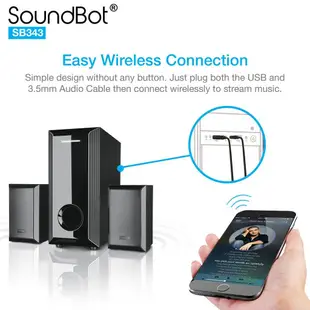 美國聲霸 SoundBot SB343車用家用藍牙音頻接收器 現貨 蝦皮直送