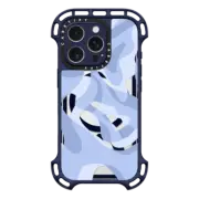 iPhone 16 Pro Ultra Bounce Case MagSafe Compatible retro swirls in blue