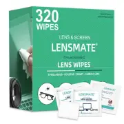 320 Count Lens Wipes for Eyeglasses Pre-Moistened & Individually Wrapped Eyeg...