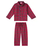 [La Coqueta] La Coqueta Navidad plaid cotton pajamas Y 6 red