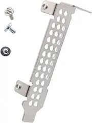 Deal4GO 8cm Low Height Profile Bracket Short Backplate 54mm Mounting for Intel 750 P3500 P3600 P3700 M.2 SSD SATA PCIe Adapter SAS Card SFF Desktop, Silver