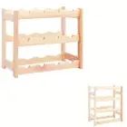 Wine Rack Living Room Kitchen Wine Holder Storage Shelf Solid Wood Pine vidaXL