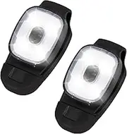 2 Pack Clip On Torch, LED Running Light, USB C Rechargeable Night Walking Light, Night Running Hands-Free Chest Light, Portable LED Work Light for Camping, Hiking, Dog Walking, Runners, Traveling