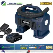 Tyre Inflator Deflator Air Compressor Pump Battery&Charger Rockwell 18V Cordless