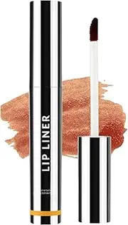 Peel-Off Brown Lip Liner Stain, Long-Lasting Lip Tint, Waterproof & Transfer-Proof, Highly Pigmented with Matte Finish#01