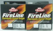 Berkley FireLine 10lb. Smoke Fishing Line 2 spools 125 yards each