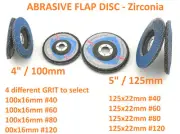 125mm / 5" ZIRCONIA Grit #80 FLAP DISC Abrasive WHEEL Angle Grinder Metal Sander