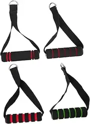 4Pcs Sports Pull Handle Heavy Duty Fitness Resistance Band Handles for Ergonomic Grip Durable Material for Home Gym Equipment and Exercise Bands Random Color