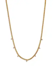 Zoe Chicco 14k Yellow Gold Graduated Diamond Snake Chain Necklace, 16