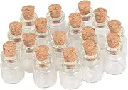 100pcs 0.7ml Mini Glass Bottles Vials with Cork Empty Tiny Transparent Glass Bottle Jars with Cork Stopper