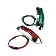 Red Green LED Boat Navigation Lights 12V 24V Waterproof Marine Side Lamps 2PCS